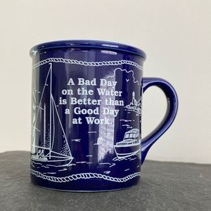 Vintage sailboat mug